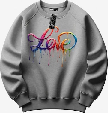 RMK Sweatshirt 'Love' in Grau: Vorderseite
