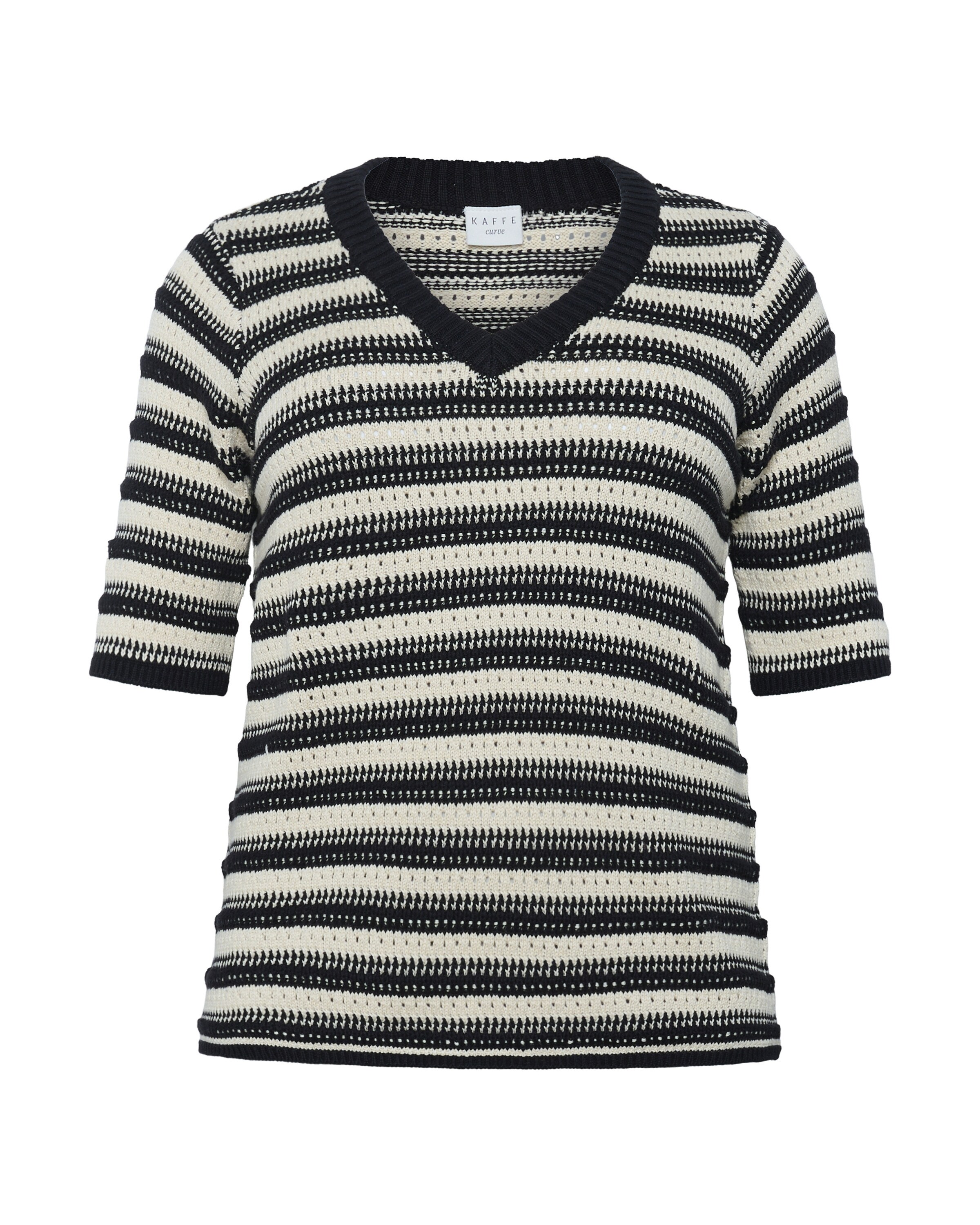 KAFFE CURVE Pullover 'KCStina' in Schwarz: Vorderseite