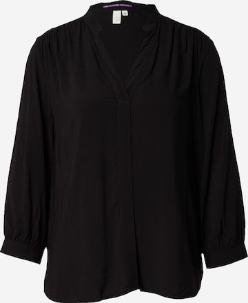 Camicia da donna di QS in nero: frontale