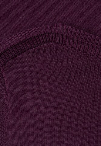 STREET ONE Basic Pullover mit U-Boot-Ausschnitt in Rot