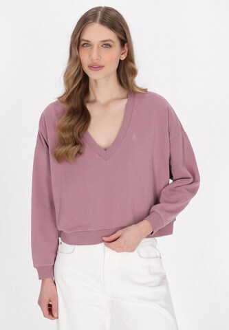 Sweat-shirt DreiMaster Maritim en rose : devant