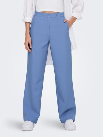 ONLY Wide leg Broek 'Orleen' in Blauw: voorkant