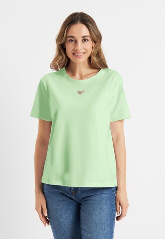 Frieda & Freddies NY Shirt in Green: front