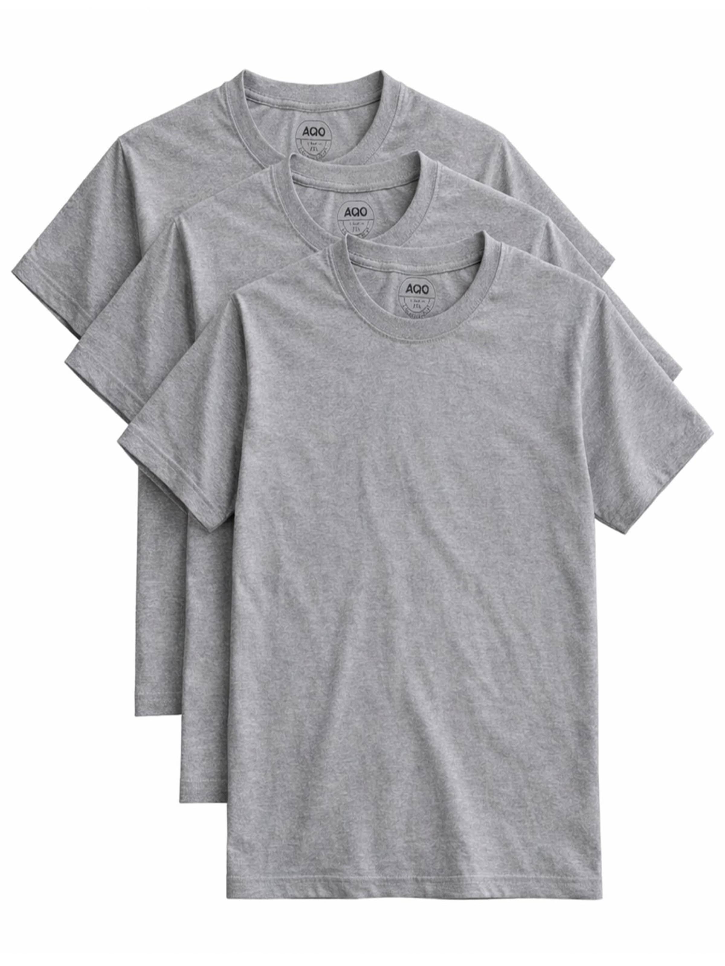 A Question Of (AQO) Shirt '3 Pack Anders Tee' in Grey: front