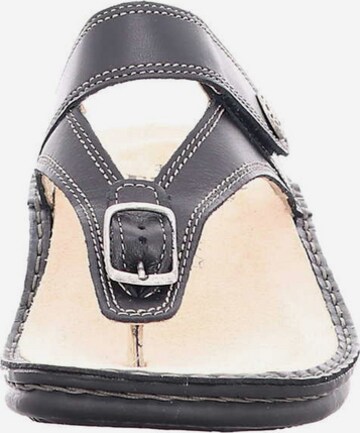 Finn Comfort T-Bar Sandals in Black