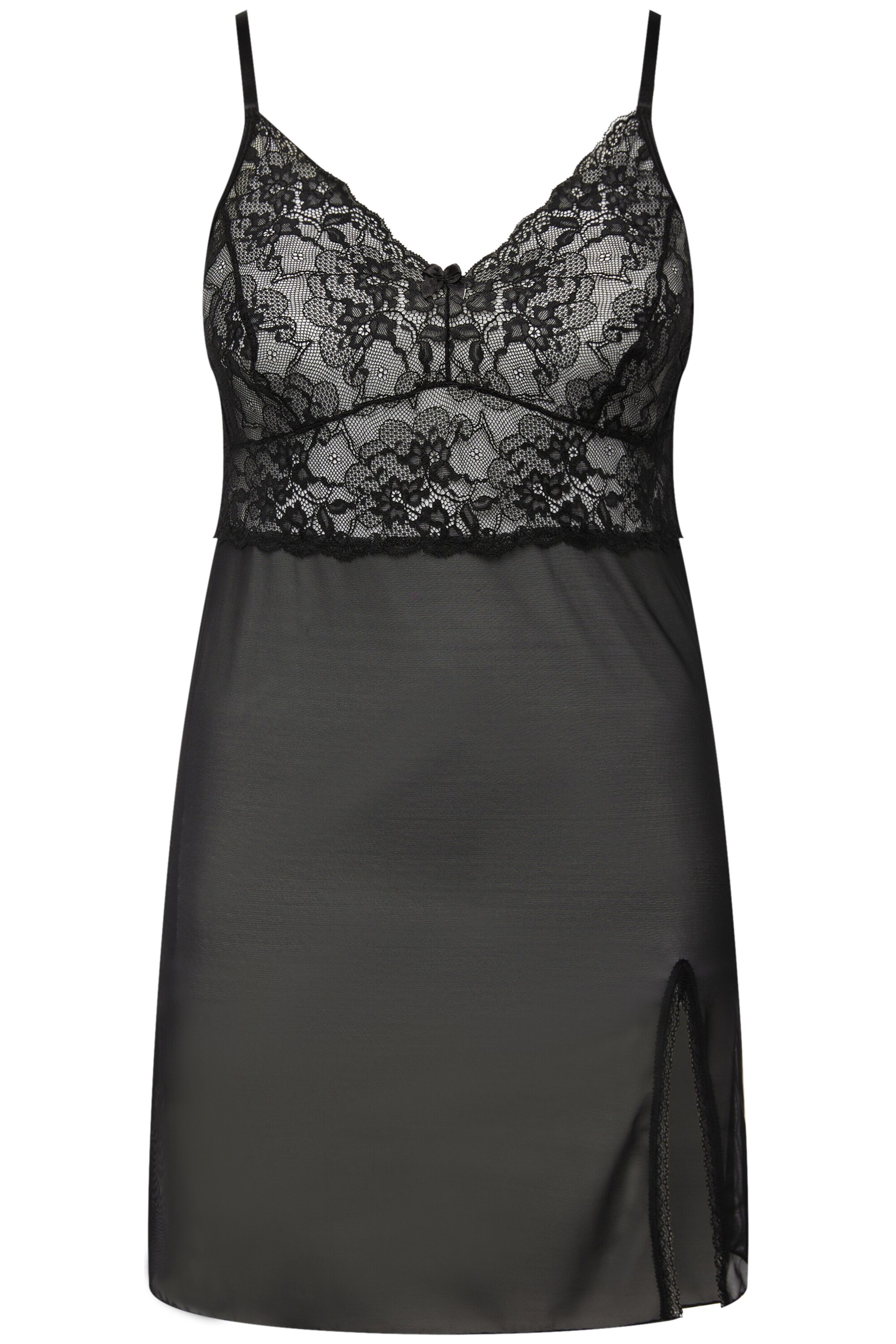 Ulla Popken Negligée in Schwarz