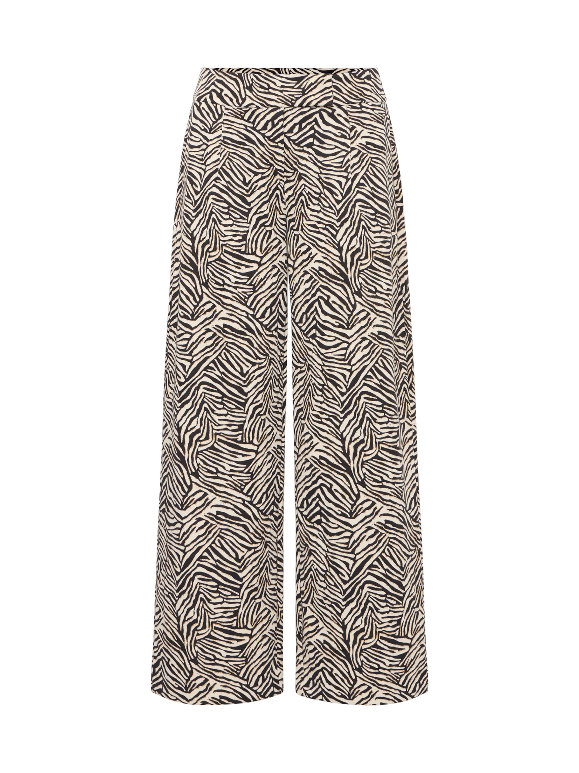 ICHI Wide leg Broek 'IHKATE' in Wit: voorkant