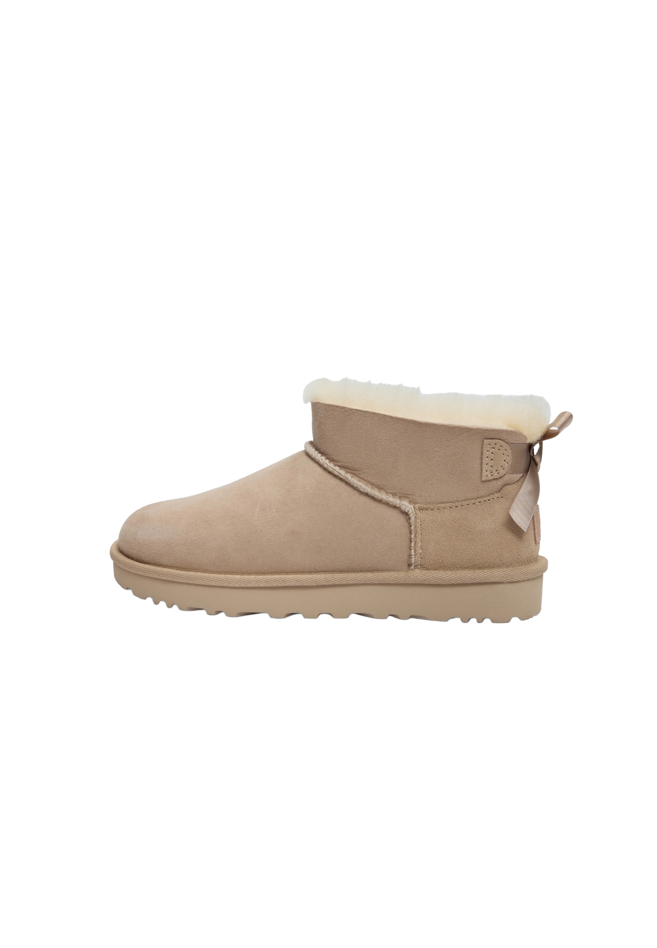 bēšs UGG Klasiski zābaki 'Ultra Mini Bailey Bow': no priekšpuses