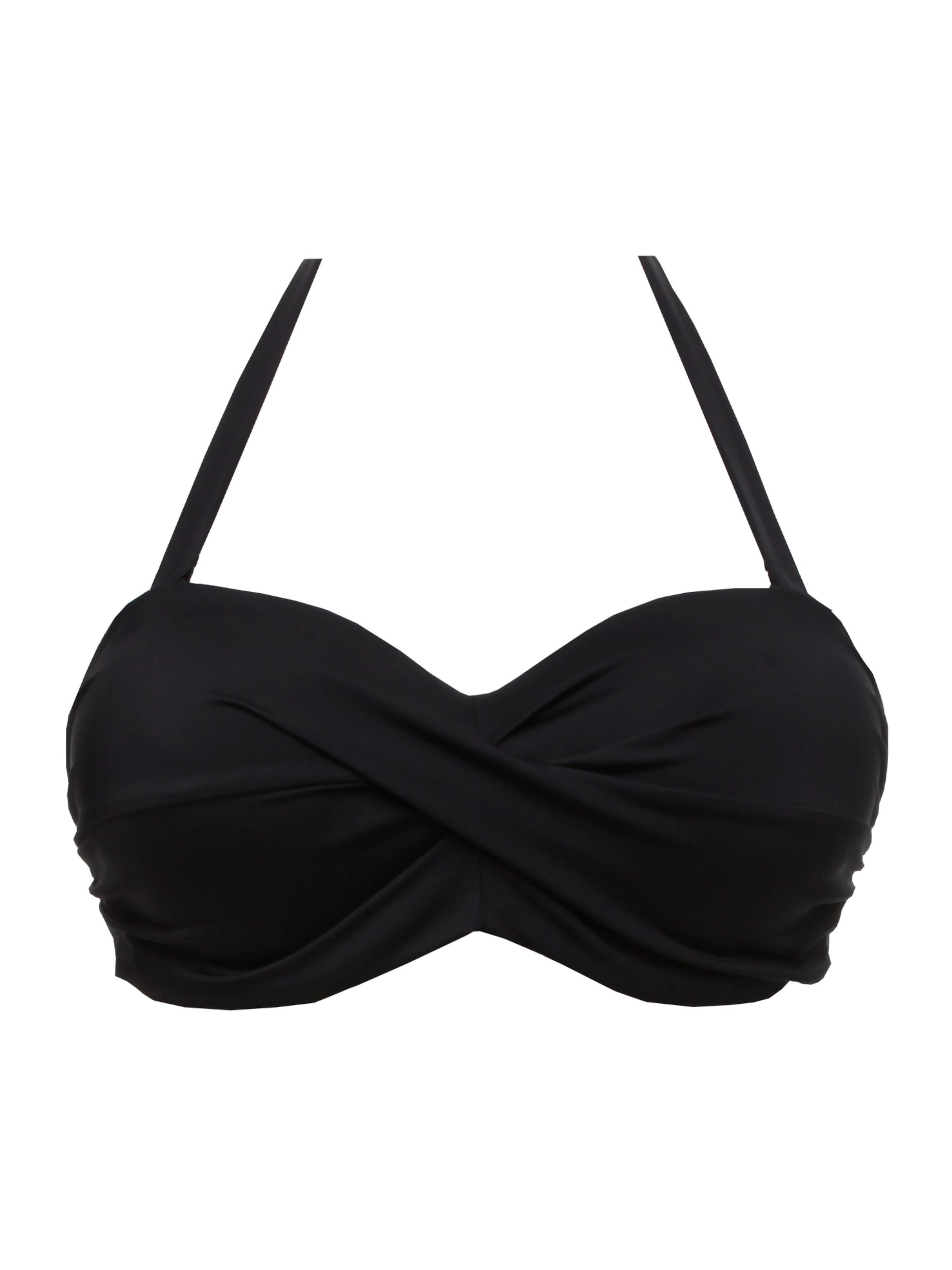 SugarShape Bandeau Bikinitop  'Monaco' in Schwarz: Vorderseite