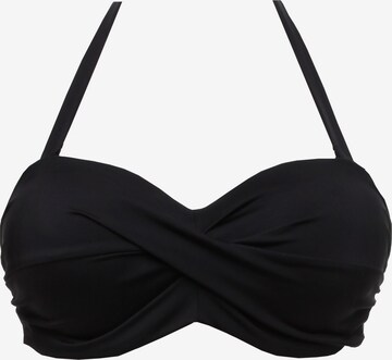 SugarShape Bandeau Bikini Top 'Monaco' in Black: front