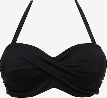 Bandeau Hauts de bikini 'Monaco' SugarShape en noir : devant