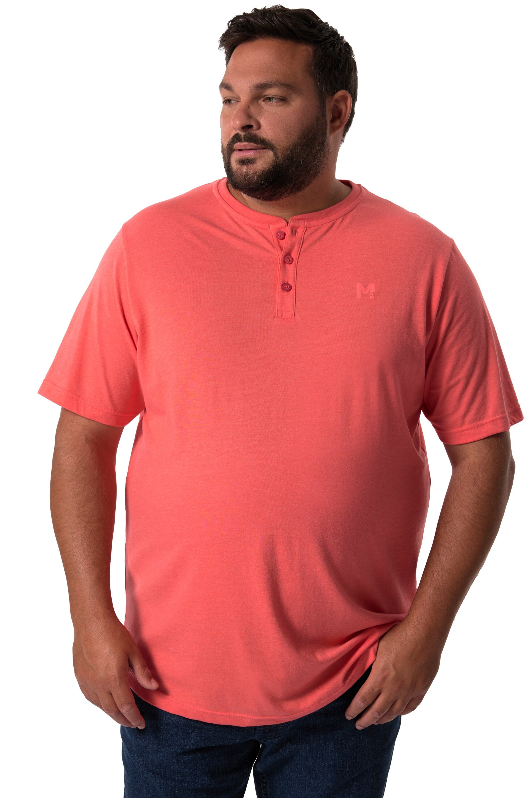 Men Plus T-Shirt in Orange: Vorderseite