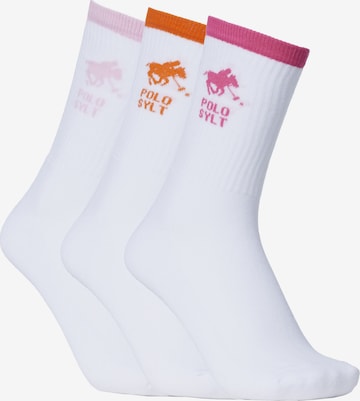Polo Sylt Socks in White: front