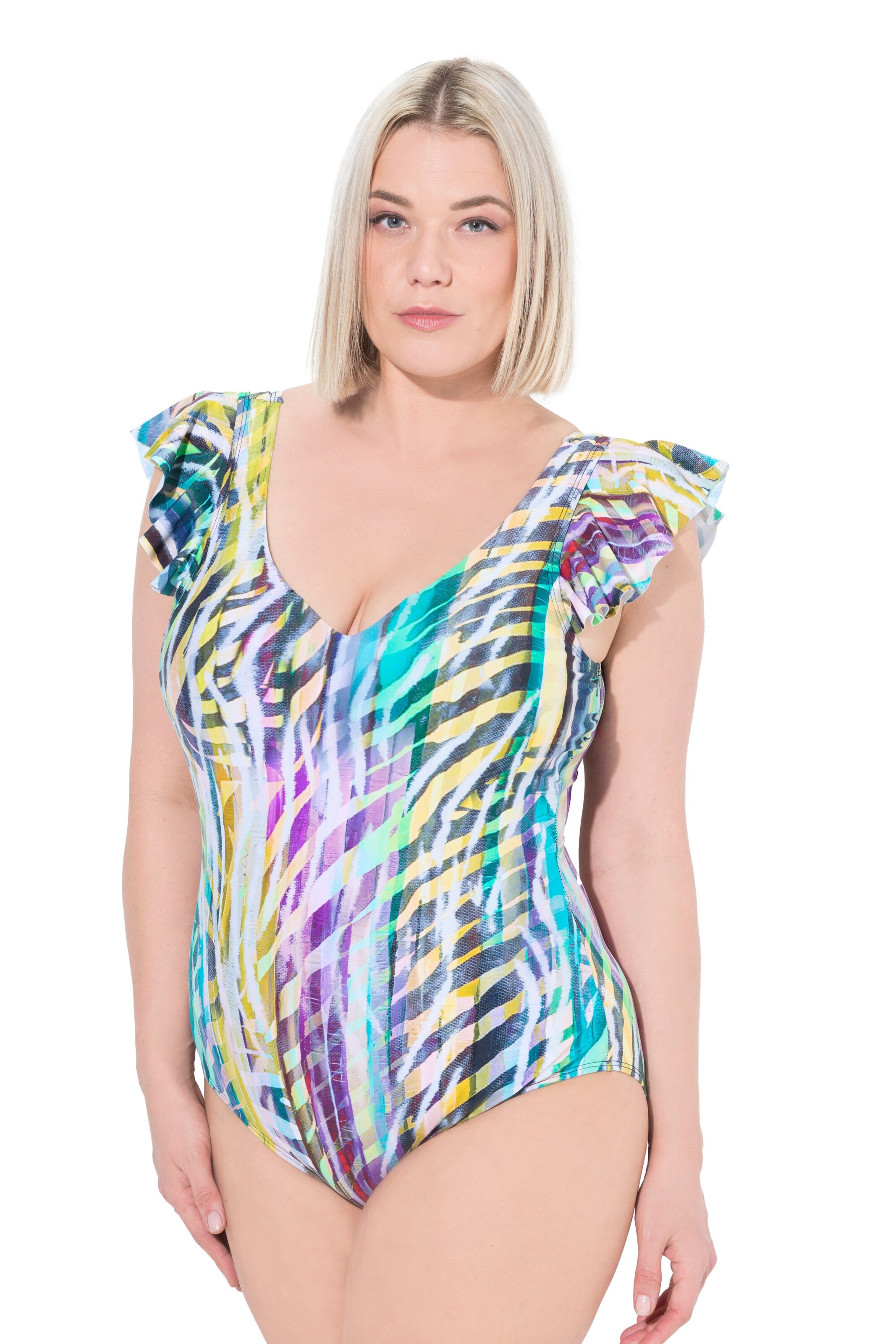 Maillot de bain Ulla Popken en mélange de couleurs : devant