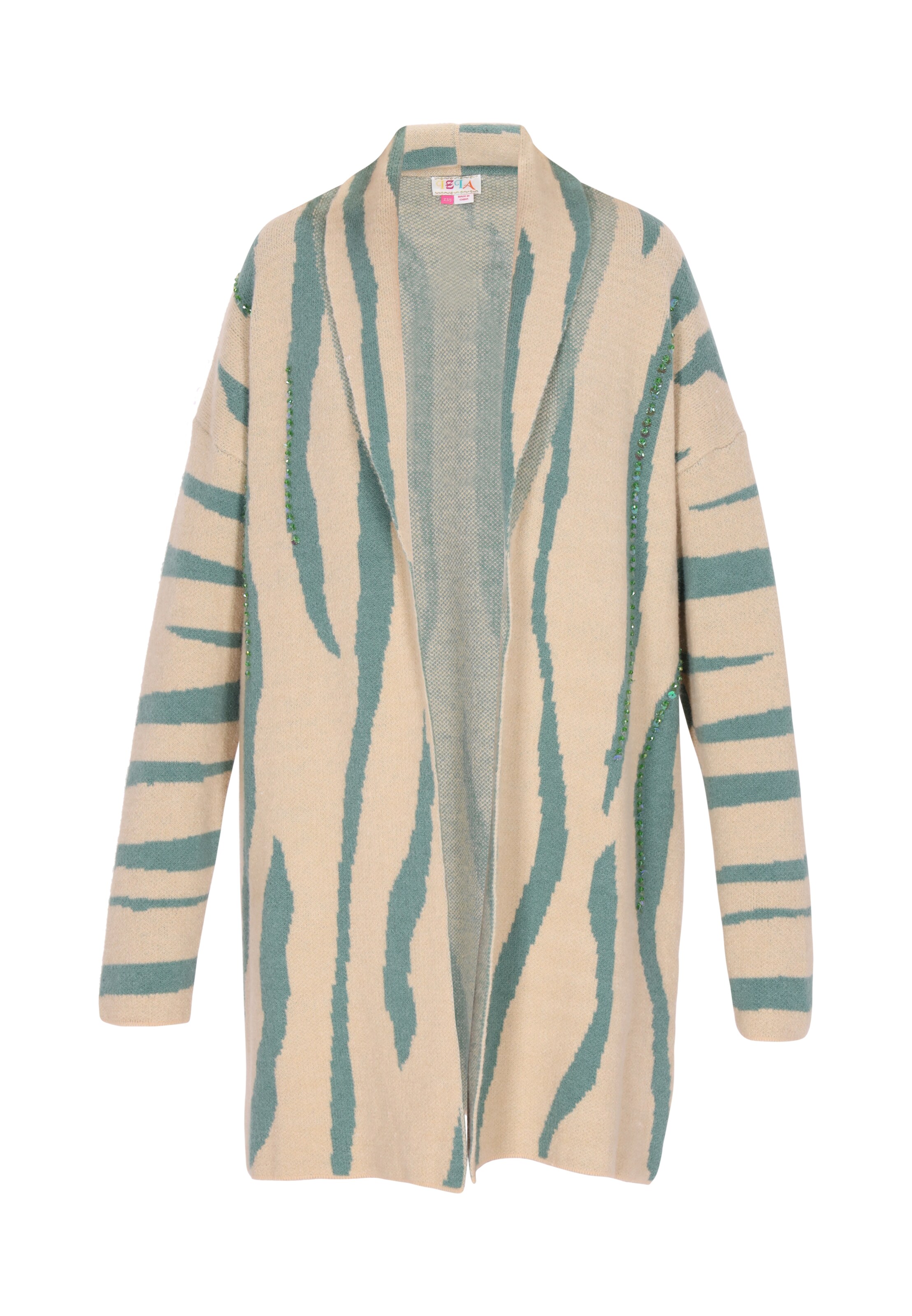 IZIA Strickjacke in Beige: Vorderseite