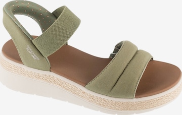 SKECHERS Sandals 'Skechers Slip-Ins: BOBS Sun Ray' in Green: front
