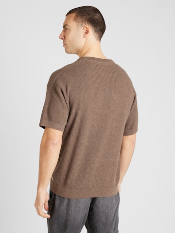 JACK & JONES Pullover 'BASTIAN' in Braun