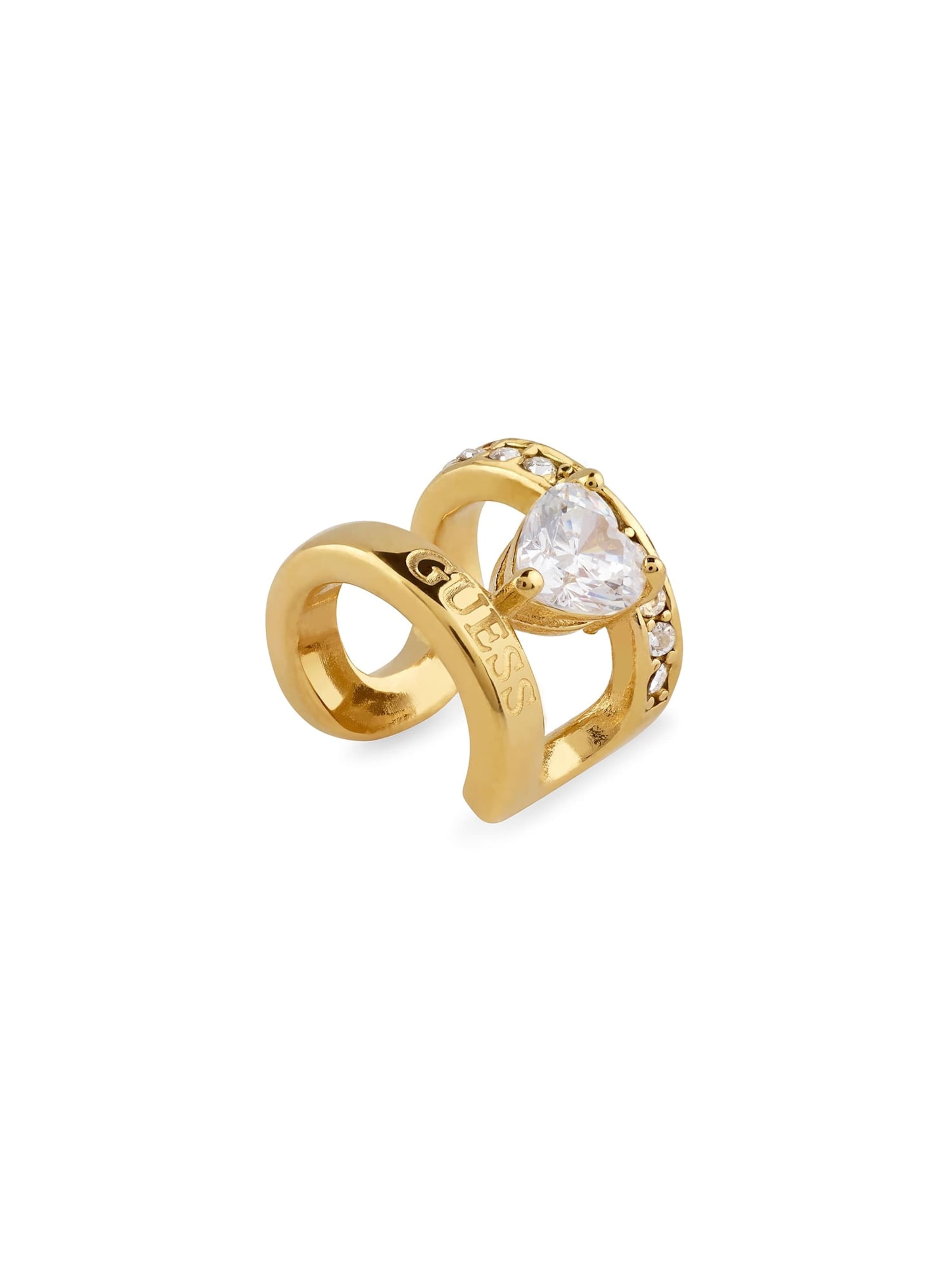 GUESS Ohrringe 'M'Ama Non M'Ama' in Gold: Vorderseite