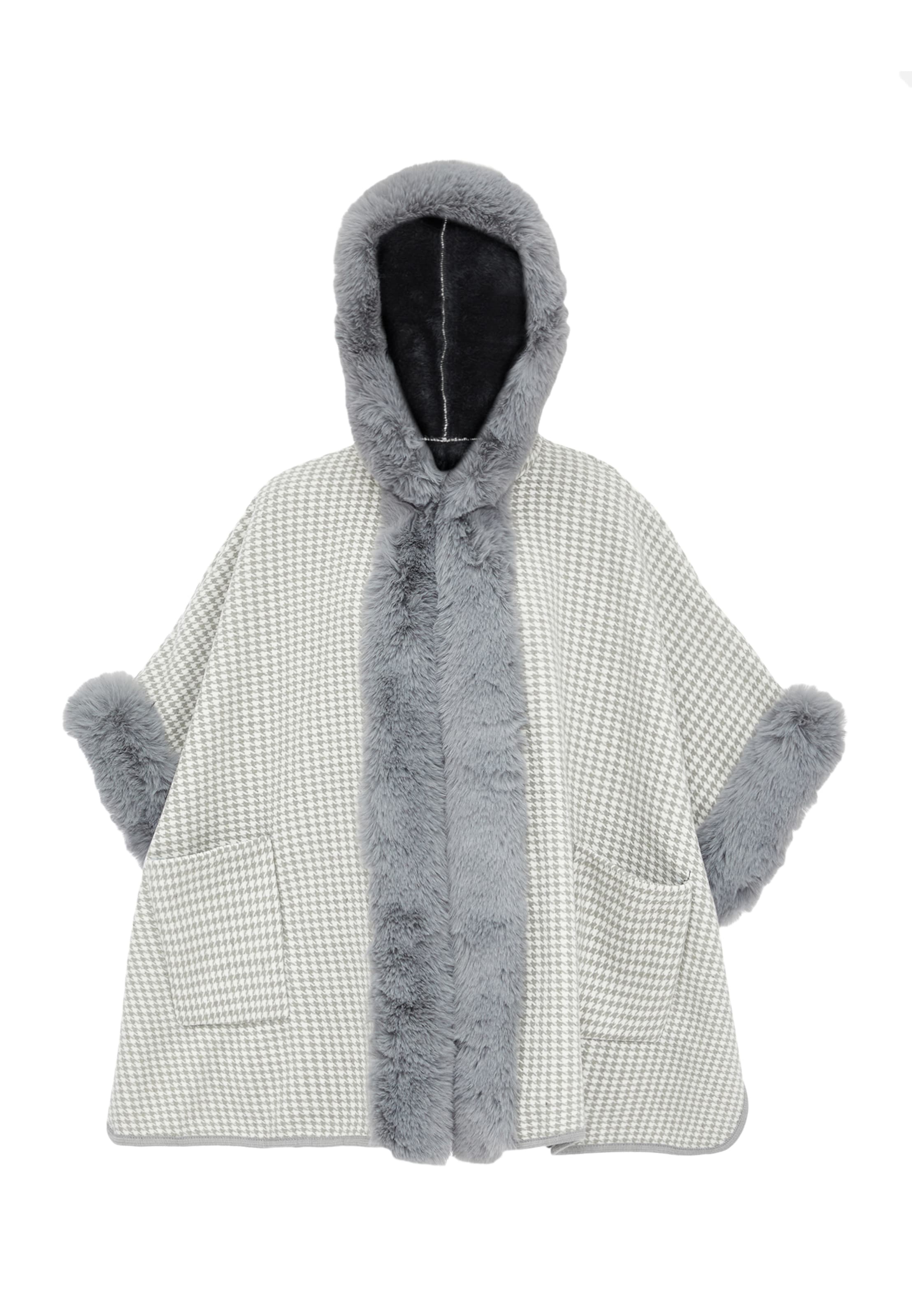 FRAULLY Cape in Grijs: voorkant