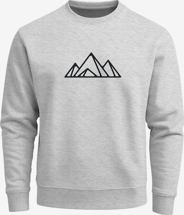 Neverless Sweatshirt 'Berg Polygon' in Grau: Vorderseite