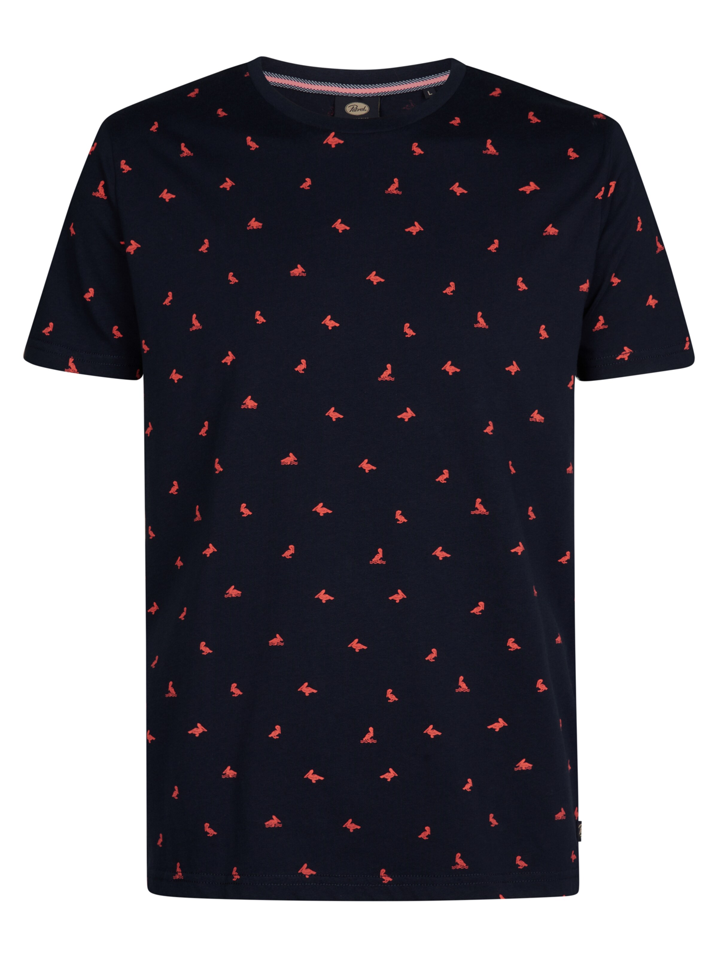 Petrol Industries Shirt 'Doral' in Night blue / Orange red, Item view