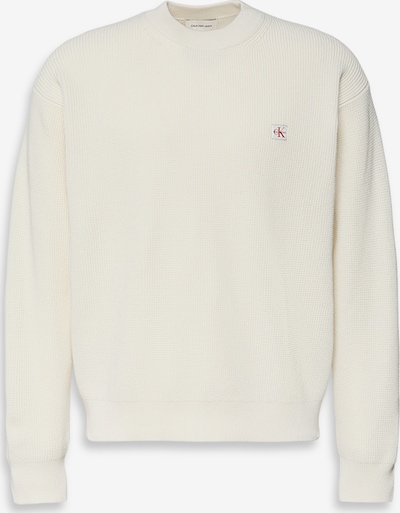 Megztinis iš Calvin Klein Jeans, spalva – kremo / raudona, Prekių apžvalga