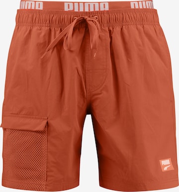 PUMA Regular Board Shorts in Orange: front