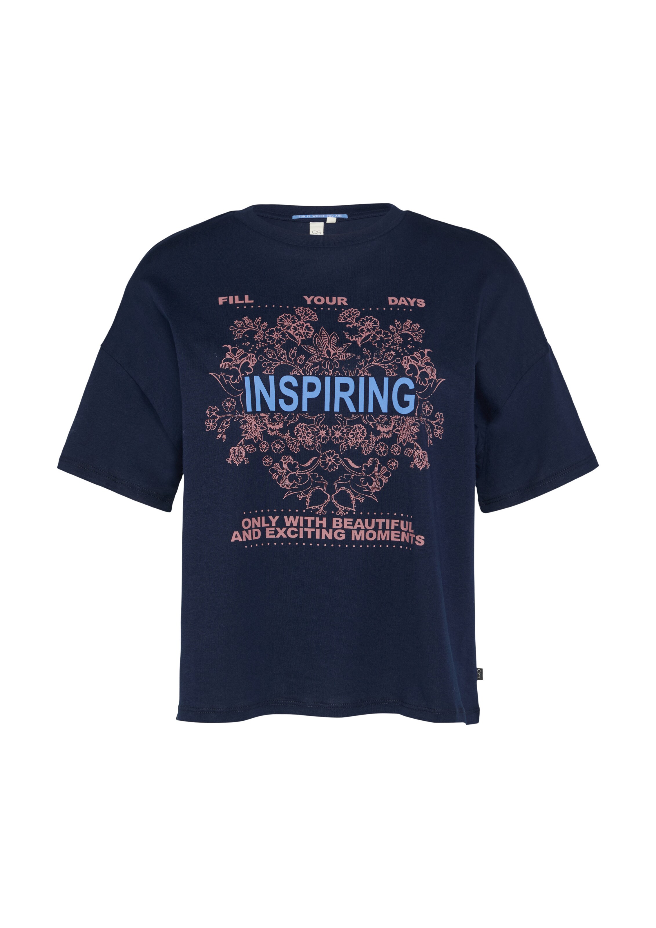 QS Shirt in Blau: Vorderseite