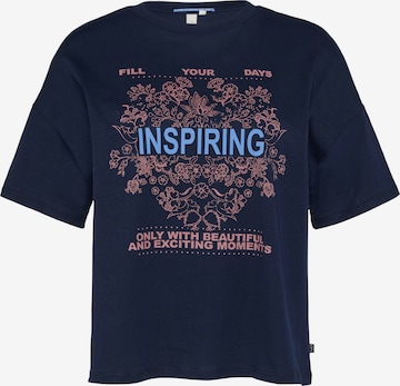 QS Shirt in Blau: Vorderseite