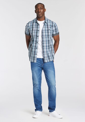 Man's World Regular Fit Hemd in Blau