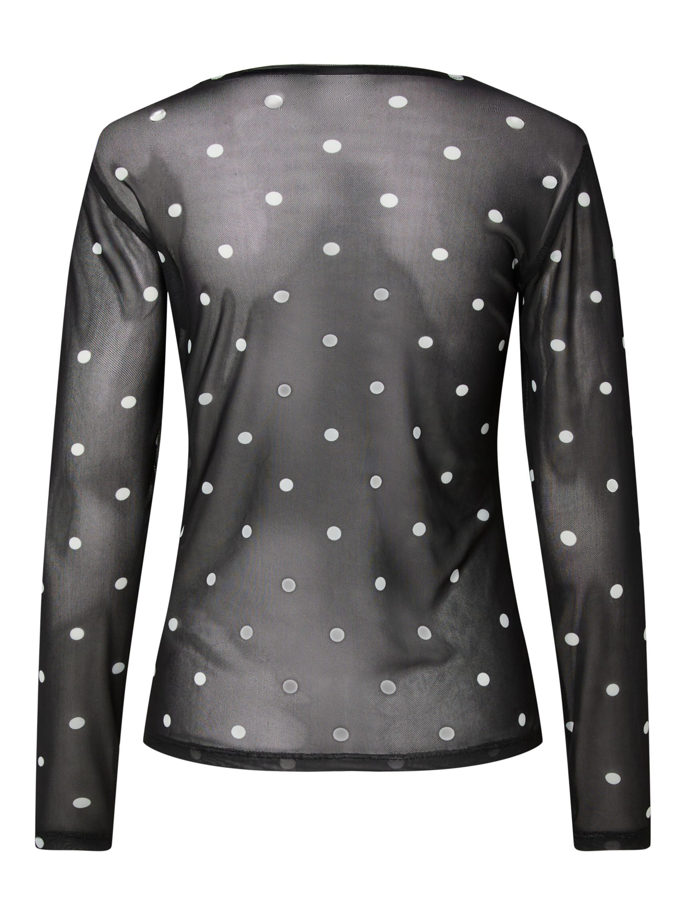 PIECES Shirt 'PCDORTHEA MESH' in Black