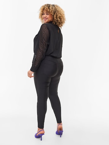 Zizzi Skinny Leggings 'XFIVE' in Schwarz