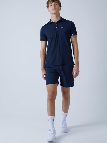 SPORTKIND Performance shirt 'Polo' in Blue: front
