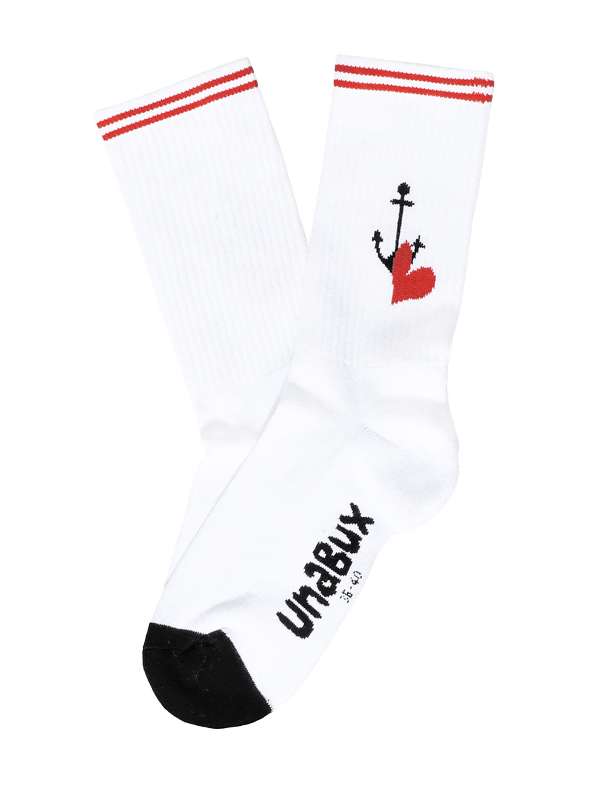 UNABUX Socken 'Touchdown' in Weiß
