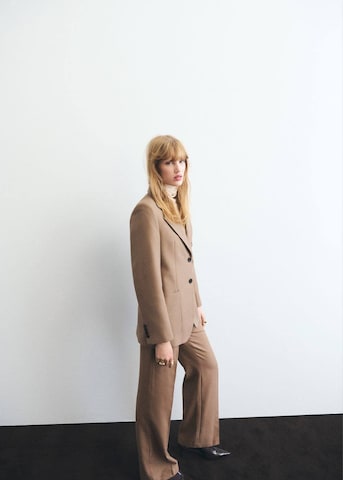 MANGO Wide Leg Hose 'Natalie' in Braun