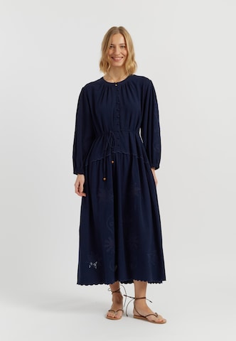 Chinti & Parker Jurk in Blauw: voorkant