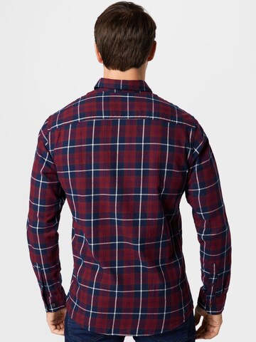 JACK & JONES Slim fit Button Up Shirt in Red