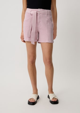 comma casual identity Regular Jeans in Roze: voorkant