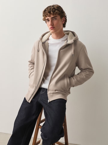 Next Sweatjakke i beige: forside