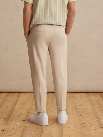 DAN FOX APPAREL Regular Pleat-Front Pants 'Toni' in Beige