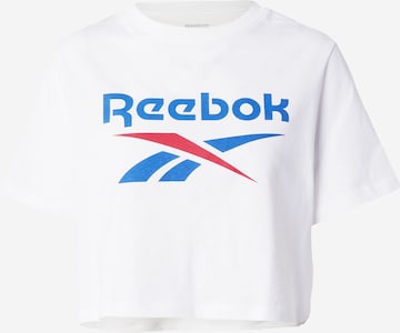 Tricou funcțional de la Reebok pe alb: față