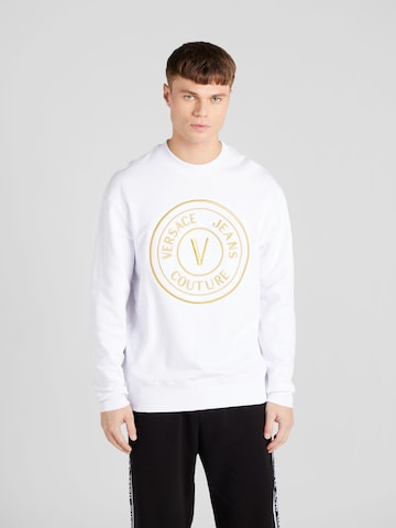 Versace Jeans Couture Sweatshirt '76UP306' in Wit: voorkant