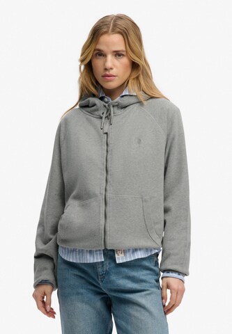 Superdry & Co Sweatvest in Grijs: voorkant