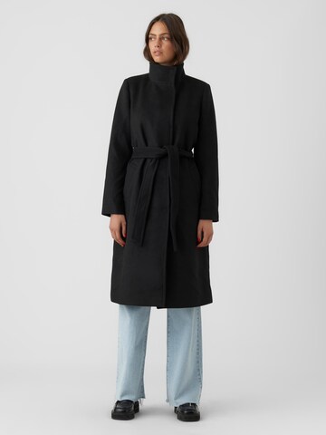 VERO MODA Between-Seasons Coat 'Twodope Vera' in Black: front