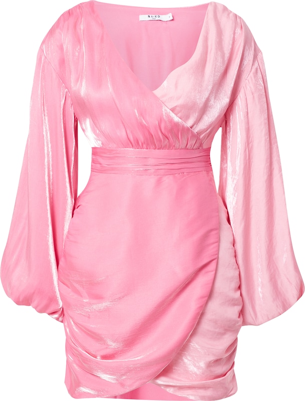 NA-KD Kleid in Pink Hellpink