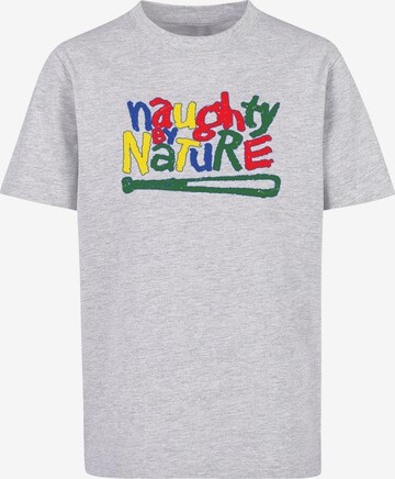 T-Shirt 'Naughty By Nature' Merchcode en gris : devant