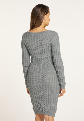 faina Strickkleid in Grau