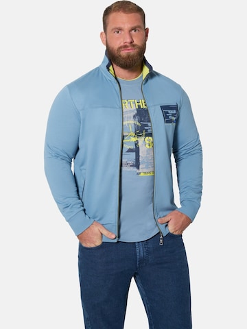 Jan Vanderstorm Sweatjacke 'Ronig' in Blau: Vorderseite