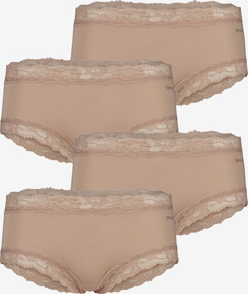 Skiny Boyshorts ' Modal Lace ' in Beige: front