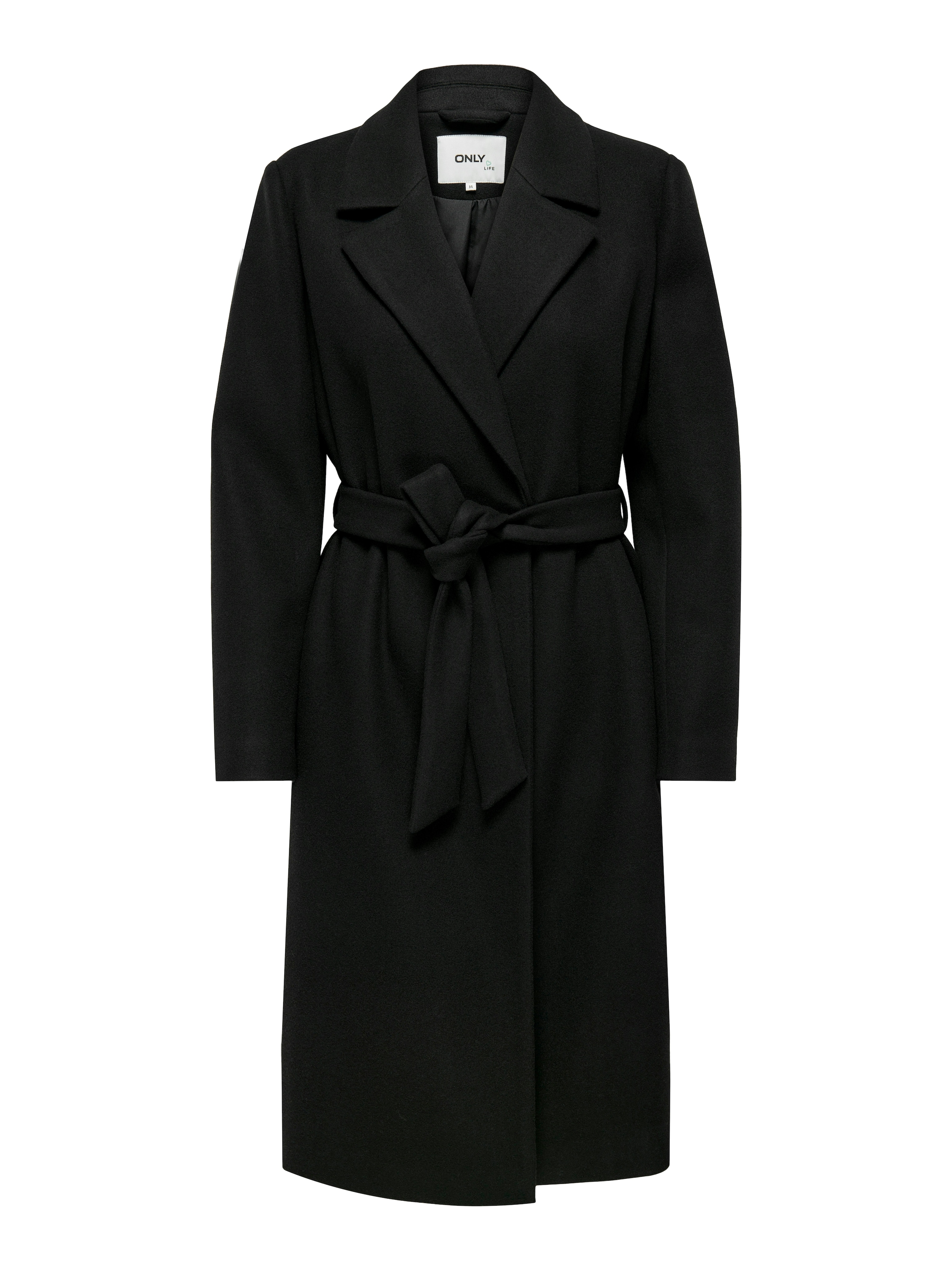 ONLY Between-Seasons Coat 'ONLAlvilda' in Black: front